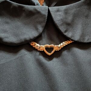 Gold Heart Chain Necklace